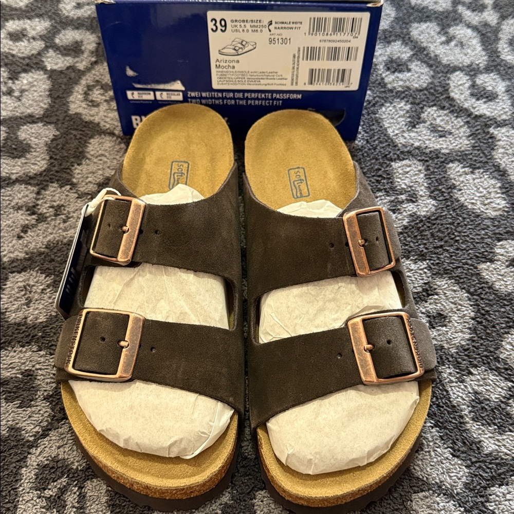 Birkenstock Arizona Suede Soft Footbed - Mocha